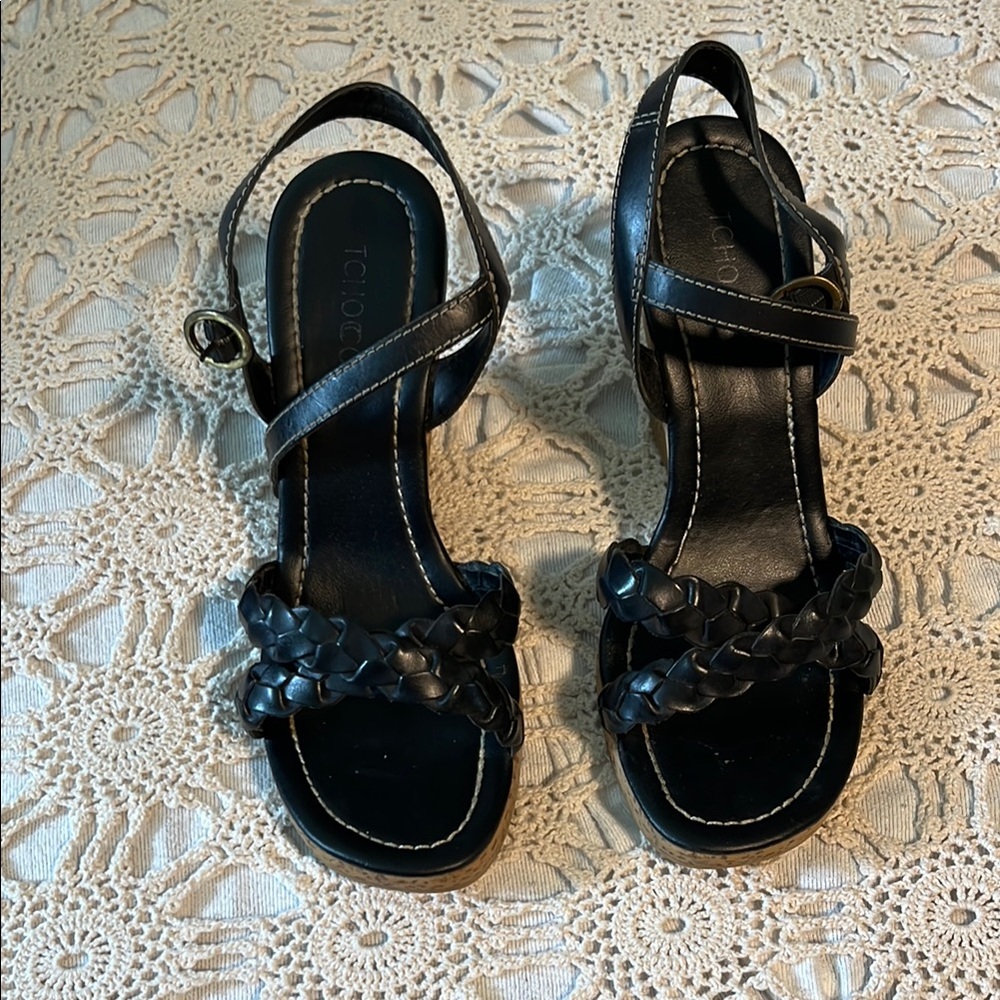 Black Braided Women's Sandals